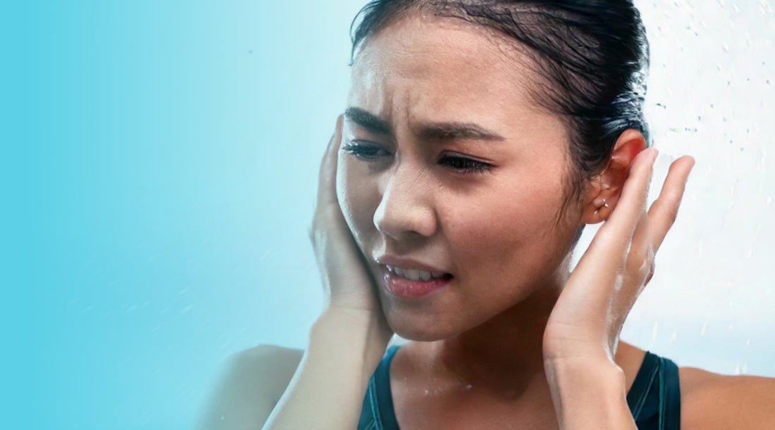 Swimmer has water in his ear, leading to ear infection