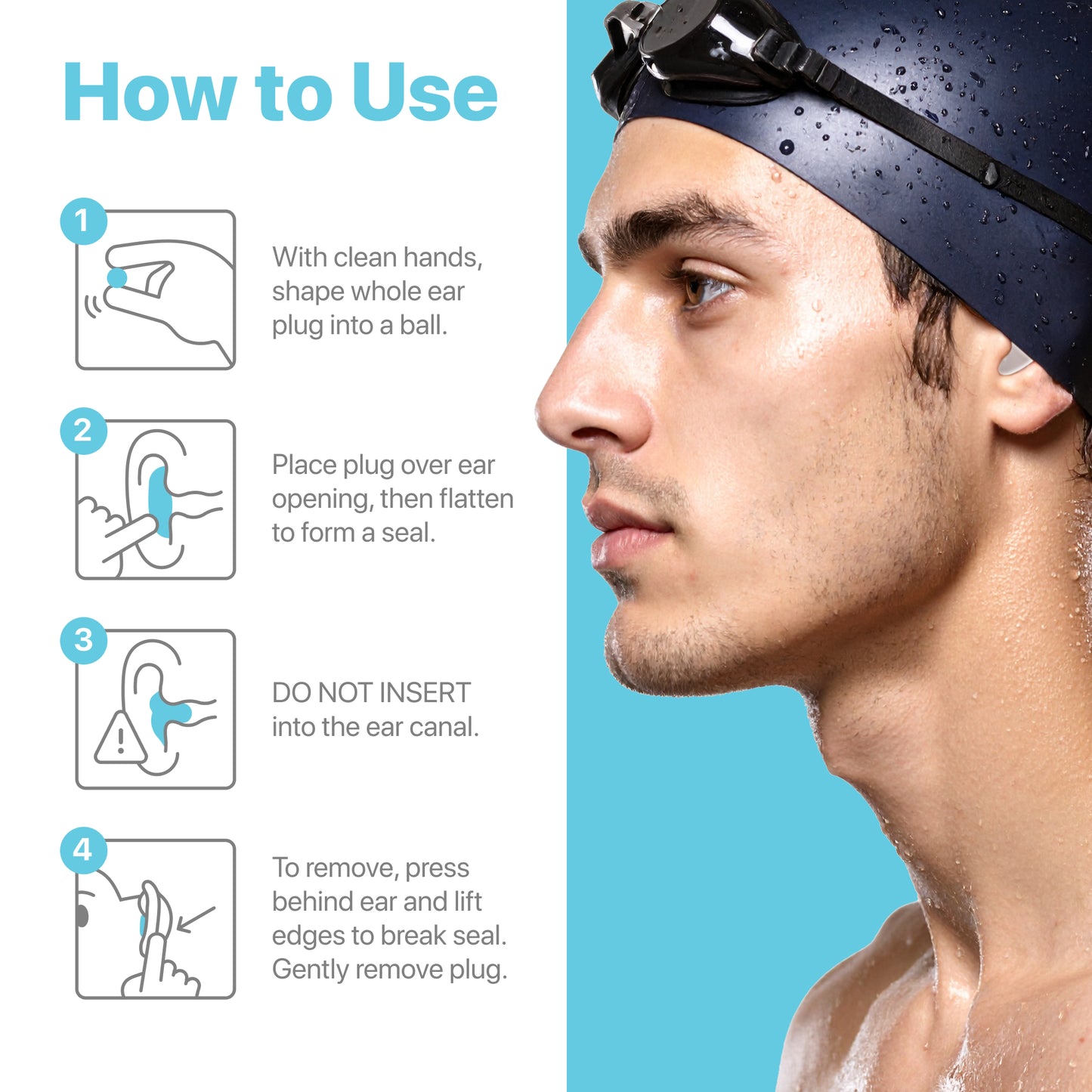 Whisper Ear Plugs | Soft Silicone | Reusable Silicone Ear Plugs for Swimming, Sleep, Travel, Noise & Snoring | Moldable Comfort Fit Wax Earplugs for Sleep | Waterproof Swim Ear Plugs Adults